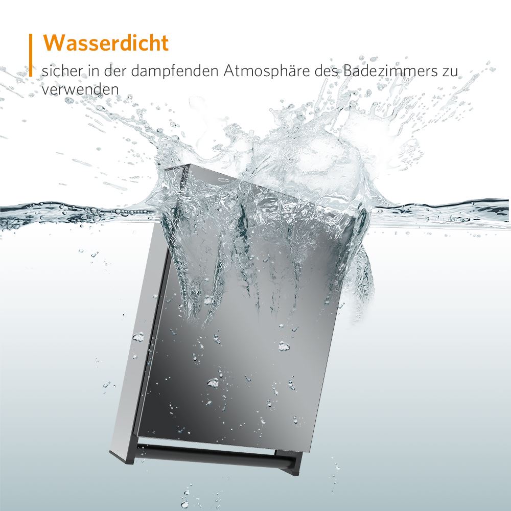 50x70cm Aluminium Badezimmer Spiegelschrank mit Handtuchhalter