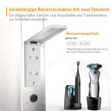 LED Badezimmer Spiegelschrank mit Umgebungslicht Rasier Steckdose Touch-Schalter 50x70cm