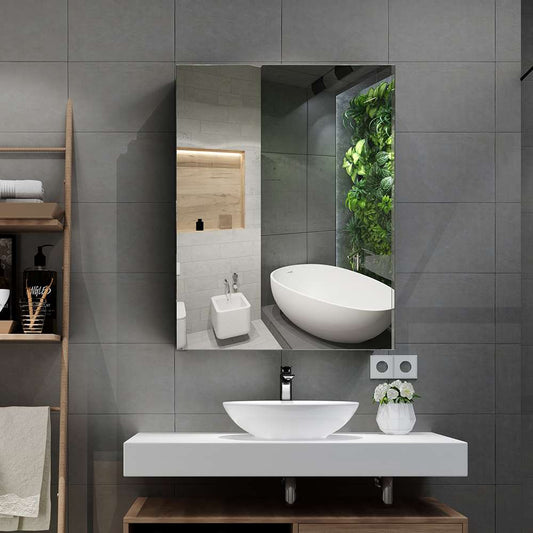 50x65cm Aluminium Badezimmer Spiegelschrank mit Softclose Scharnier