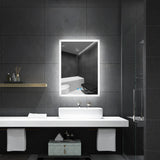 Quavikey® LED Badezimmer Spiegel mit Beschlagfrei Touch-Schalte 50x70cm (Nein Spiegelschrank)