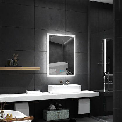 50x70cm LED Badezimmer Spiegel mit Touch-Schalter Antibeschlag (Nein Spiegelschrank)