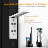 50x70cm LED Schwarz Badezimmer Spiegelschrank mit Steckdose 3 Lichtfarbe Touch-Schalter