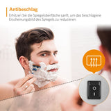 Quavikey Spiegelschrank Bad mit Beleuchtung Rasier Steckdose Antibeschlag IR-Sensor Schalter 65x60cm JC02P-1